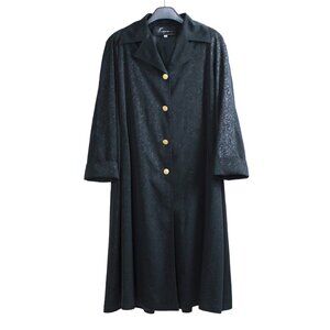 Pizazz Floral Jacquard Pattern Vintage Trent Coat